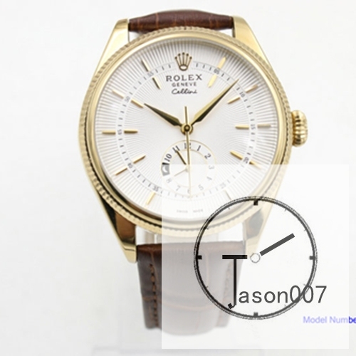 ROLEX Cellini Moonphase 39MM Yellow Gold Automatic Movement Brown Leather Stape AYZ215202031820