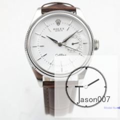 ROLEX Cellini Date White Dial 39MM Automatic Movement Brown Leather Strap Mens Watch AYZ106202031890