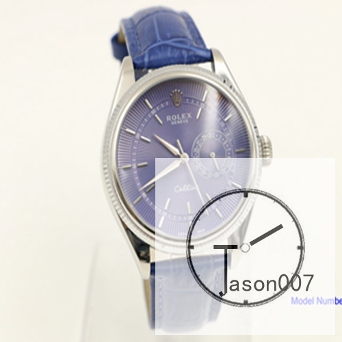 ROLEX Cellini Date Blue Dial 39MM Automatic Movement Blue Leather Strap Mens Watch AYZ12602031890