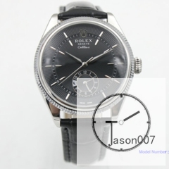 ROLEX Cellini Moonphase 39MM Black Dial Automatic Movement Black Leather Stape AYZ216202031820