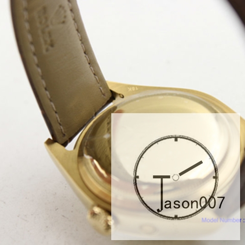 ROLEX Cellini Time Yello Gold White Dial 39MM Automatic Movement Black Leather Strap Mens Watch AYZ114202031890