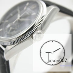 ROLEX Cellini Moonphase 39MM Black Dial Automatic Movement Black Leather Stape AYZ216202031820