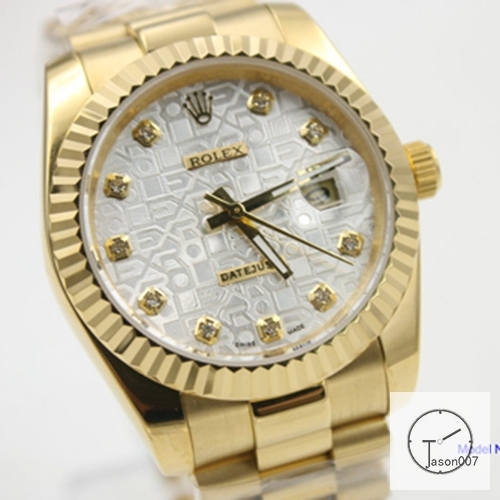 ROLEX DATEJUST 36MM Gold Silver Dial Automatic Stainless Steel Mens Watch AJL181975690