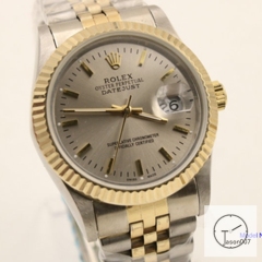 ROLEX DATEJUST 36MM Two Tone Gray Dial Automatic Stainless Steel Mens Watch AJL1528975690