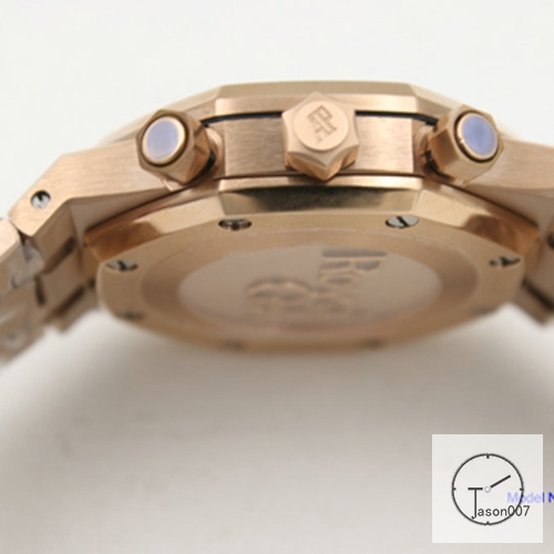 Audermars Piguet Royal Oak 41MM Quartz Chronograph Rose Gold Case Blue Face Mens Watch AU36066030