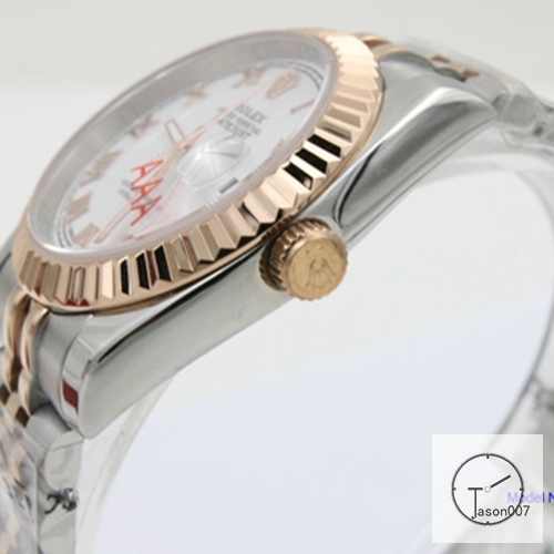ROLEX DATEJUST 36mm Everose Two Tone White Dial Automatic Stainless Steel Mens Watch AJL269895710