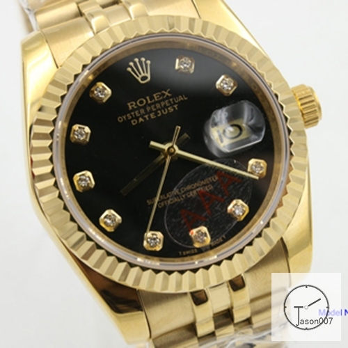 ROLEX DATEJUST 36mm Black Dial Yellow Gold Automatic Stainless Steel Mens Watch AJL159895790