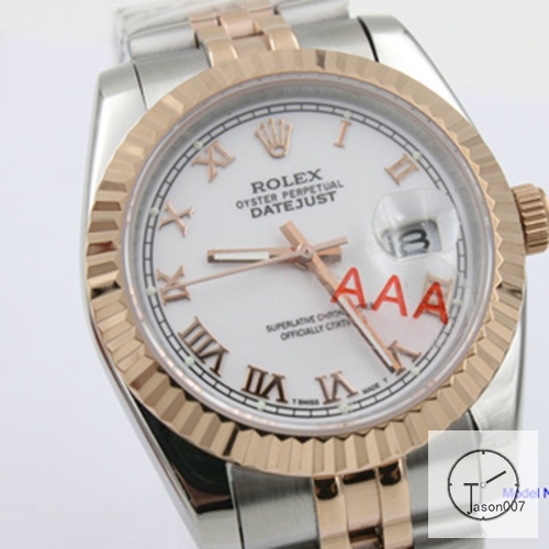 ROLEX DATEJUST 36mm Everose Two Tone White Dial Automatic Stainless Steel Mens Watch AJL269895710
