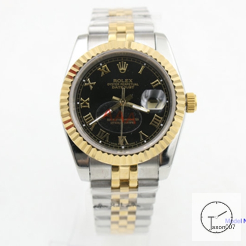 ROLEX DATEJUST 36MM Two Tone Black Dial Automatic Stainless Steel Mens Watch AJL1778975690