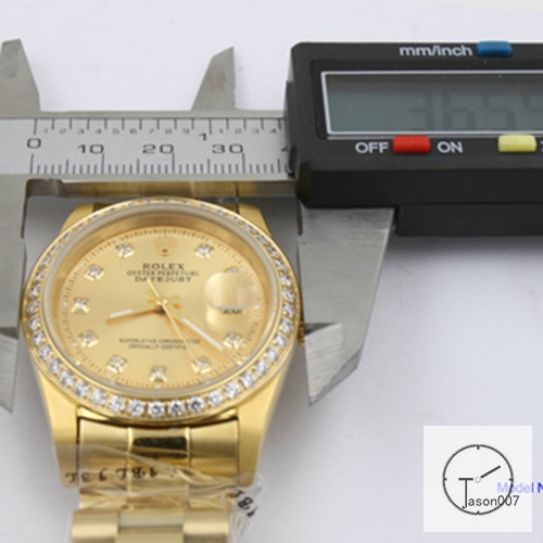 ROLEX DATEJUST 36MM Yellow Gold Gold Dial Diamond Bezel Automatic Stainless Steel Mens Watch AJL1708975690