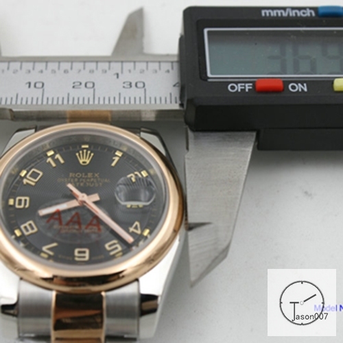 ROLEX DATEJUST 36MM Everose Gold Black Dial Automatic Stainless Steel Mens Watch AJL2728975610