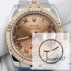 ROLEX DATEJUST 36mm Everose Dial Automatic Stainless Steel Mens Watch AJL240895710