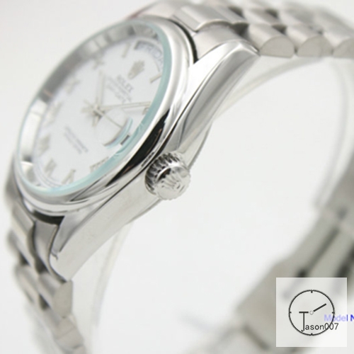 ROLEX Day Date 36MM Silver Dial Automatic Stainless Steel Mens Watch AJL11018975690