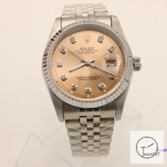 ROLEX DATEJUST 36MM Pink Diamond Dial Automatic Stainless Steel Mens Watch AJL11088975690
