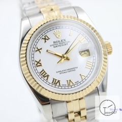 ROLEX DATEJUST 36MM Two Tone Silver Dial Automatic Stainless Steel Mens Watch AJL11228975690