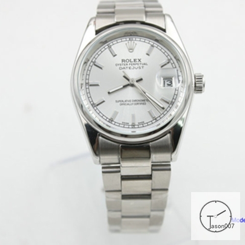 ROLEX DATEJUST 36MM Smooth Bezel Silver Dial Automatic Stainless Steel Mens Watch AJL1998975690