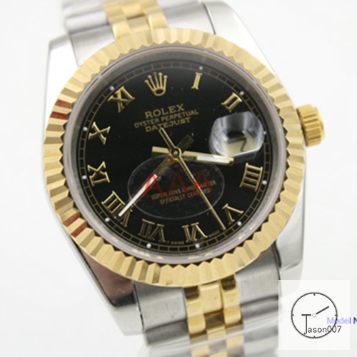 ROLEX DATEJUST 36MM Two Tone Black Dial Automatic Stainless Steel Mens Watch AJL111975690