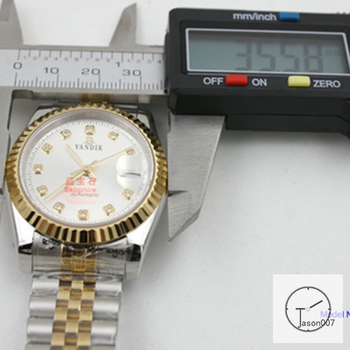 ROLEX DATEJUST 36MM Two Tone Silver Diamond Dial Automatic Stainless Steel Mens Watch AJL11178975690