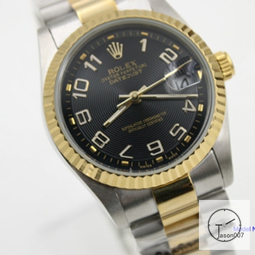 ROLEX DATEJUST 36MM Two Tone Black Number Dial Automatic Stainless Steel Mens Watch AJL11218975690
