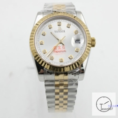 ROLEX DATEJUST 36MM Two Tone Silver Diamond Dial Automatic Stainless Steel Mens Watch AJL11178975690