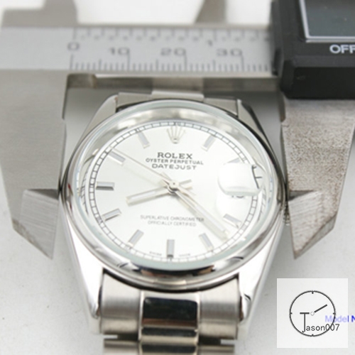 ROLEX DATEJUST 36MM Smooth Bezel Silver Dial Automatic Stainless Steel Mens Watch AJL1998975690