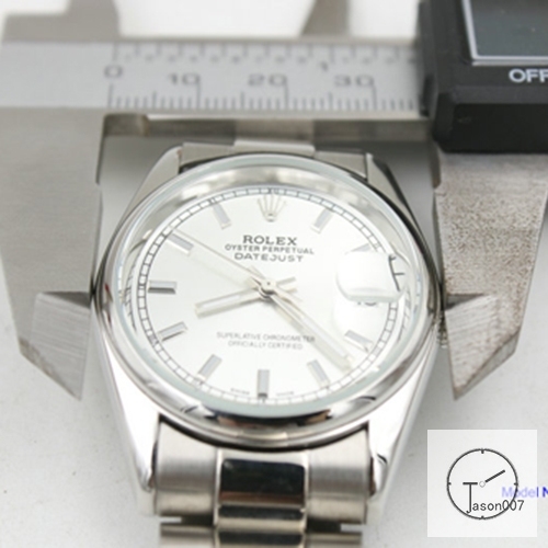 ROLEX DATEJUST 36MM Smooth Bezel Silver Dial Automatic Stainless Steel Mens Watch AJL1998975690