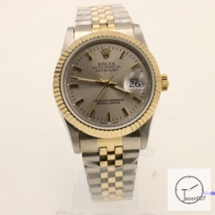 ROLEX DATEJUST 36MM Two Tone Gray Dial Automatic Stainless Steel Mens Watch AJL11128975690