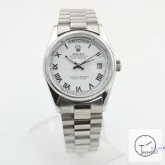 ROLEX Day Date 36MM Silver Dial Automatic Stainless Steel Mens Watch AJL11018975690