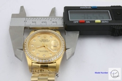 ROLEX DATEJUST 36MM Yellow Gold Diamond Bezel Dial Automatic Stainless Steel Mens Watch AJL11338975690