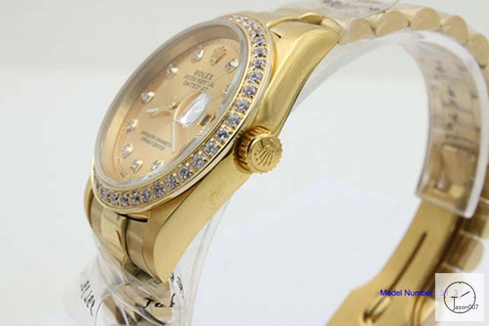 ROLEX DATEJUST 36MM Yellow Gold Diamond Bezel Dial Automatic Stainless Steel Mens Watch AJL11338975690