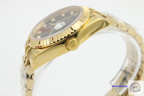 ROLEX DATEJUST 36MM Yellow Gold Black Dial Automatic Stainless Steel Mens Watch AJL1128975690