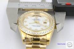 ROLEX Day Date 36MM Silver Dial Automatic Stainless Steel Mens Watch AJL11328975690