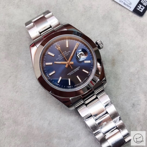 U1 Factory Rolex Oyster Perpetual Datejust 41MM Blue Dial Automatic Stainless Steel Mens Watch AU214489756920