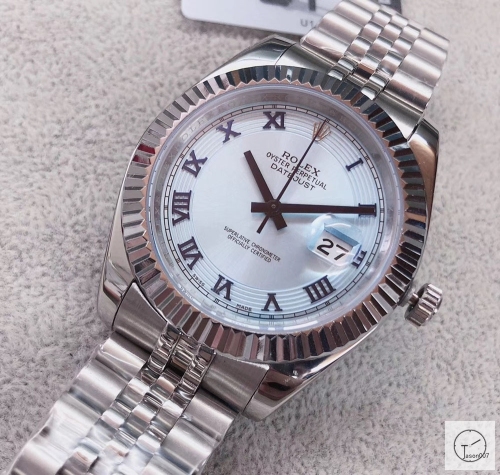 U1 Factory Rolex Oyster Perpetual Datejust 41MM Blue Roman Dial Automatic Stainless Steel Mens Watch AJL21718975640