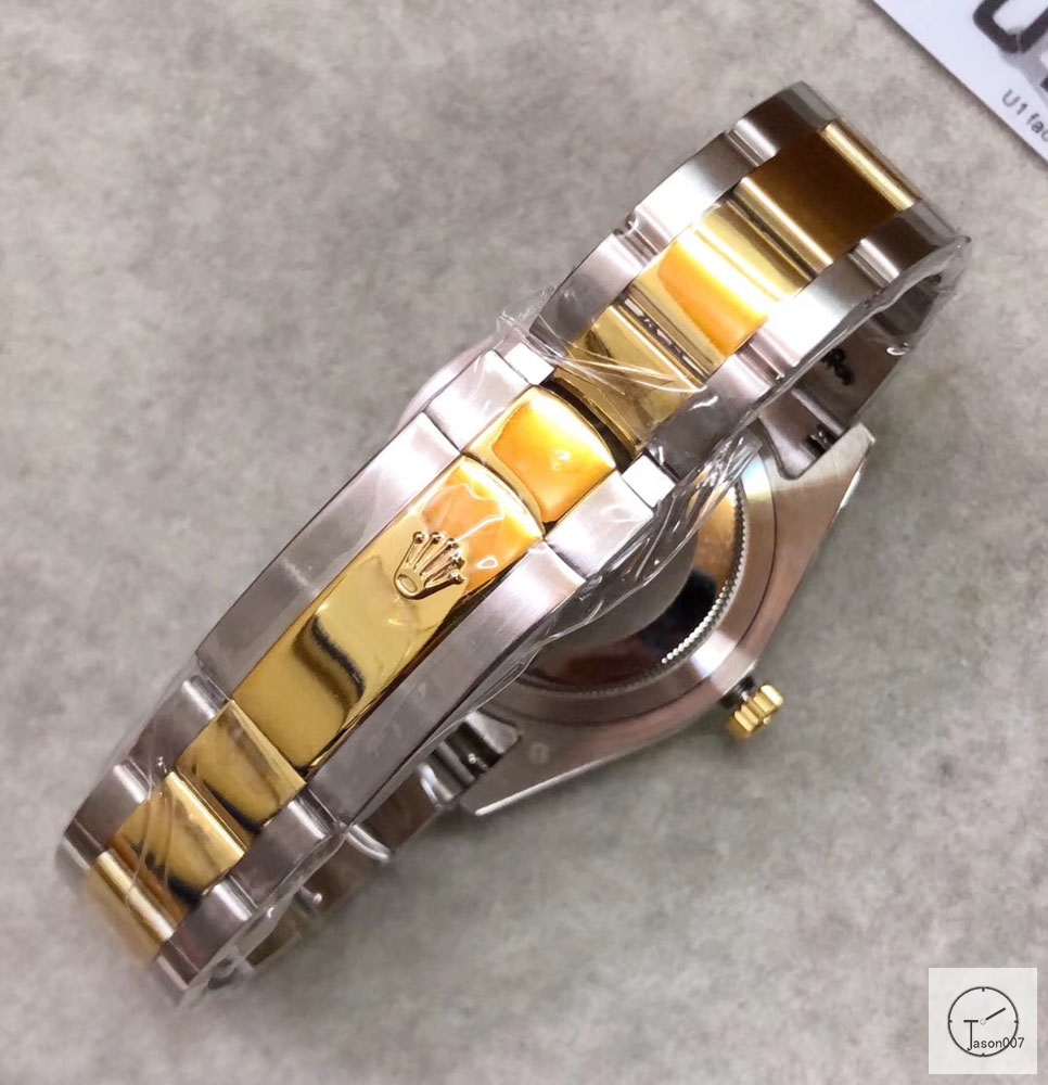 U1 Factory Rolex Oyster Perpetual Datejust 41MM Two Tone Black Roman Dial Automatic Stainless Steel Mens Watch AJU217458975640