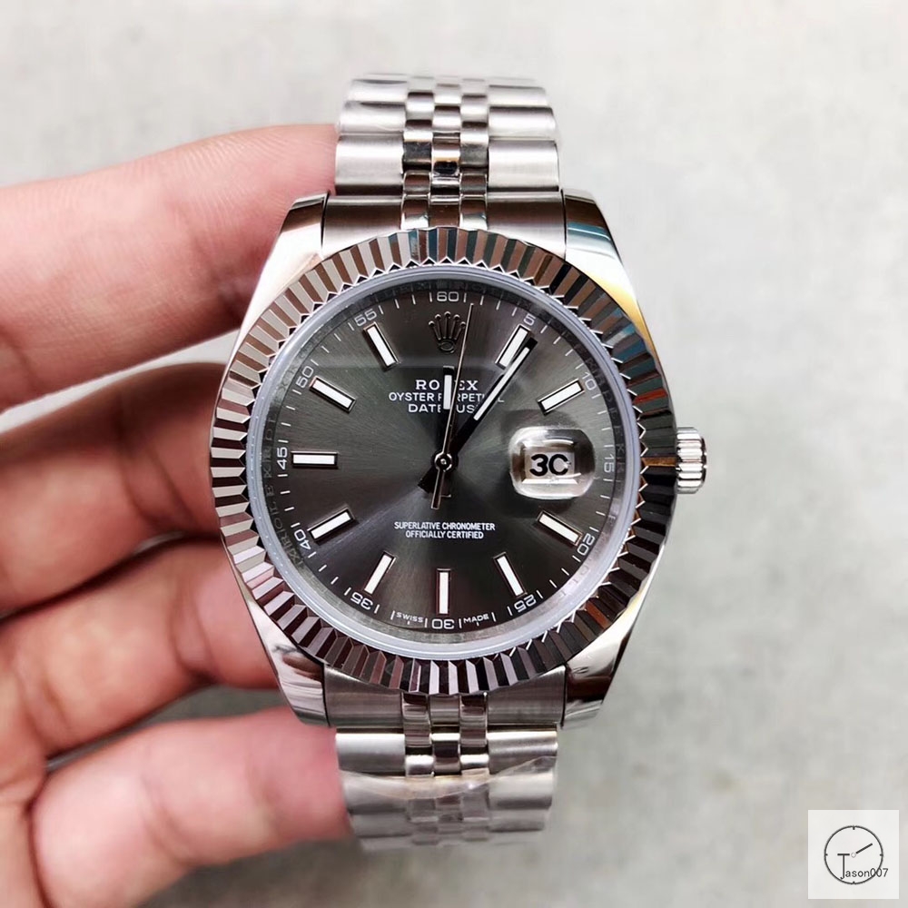 U1 Factory Rolex Oyster Perpetual Datejust 41MM Dark Rhodium Dial Automatic Stainless Steel Jubilee Bracelet Mens Watch AJL215489756940