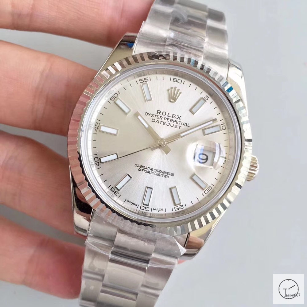 U1 Factory Rolex Oyster Perpetual Datejust 41MM Silver Dial Automatic Stainless Steel Mens Watch AJL215089756920