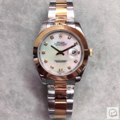 U1 Factory Rolex Oyster Perpetual Datejust 41MM Two Tone Natual Shell Dial Automatic Stainless Steel Mens Watch AJU21758975660