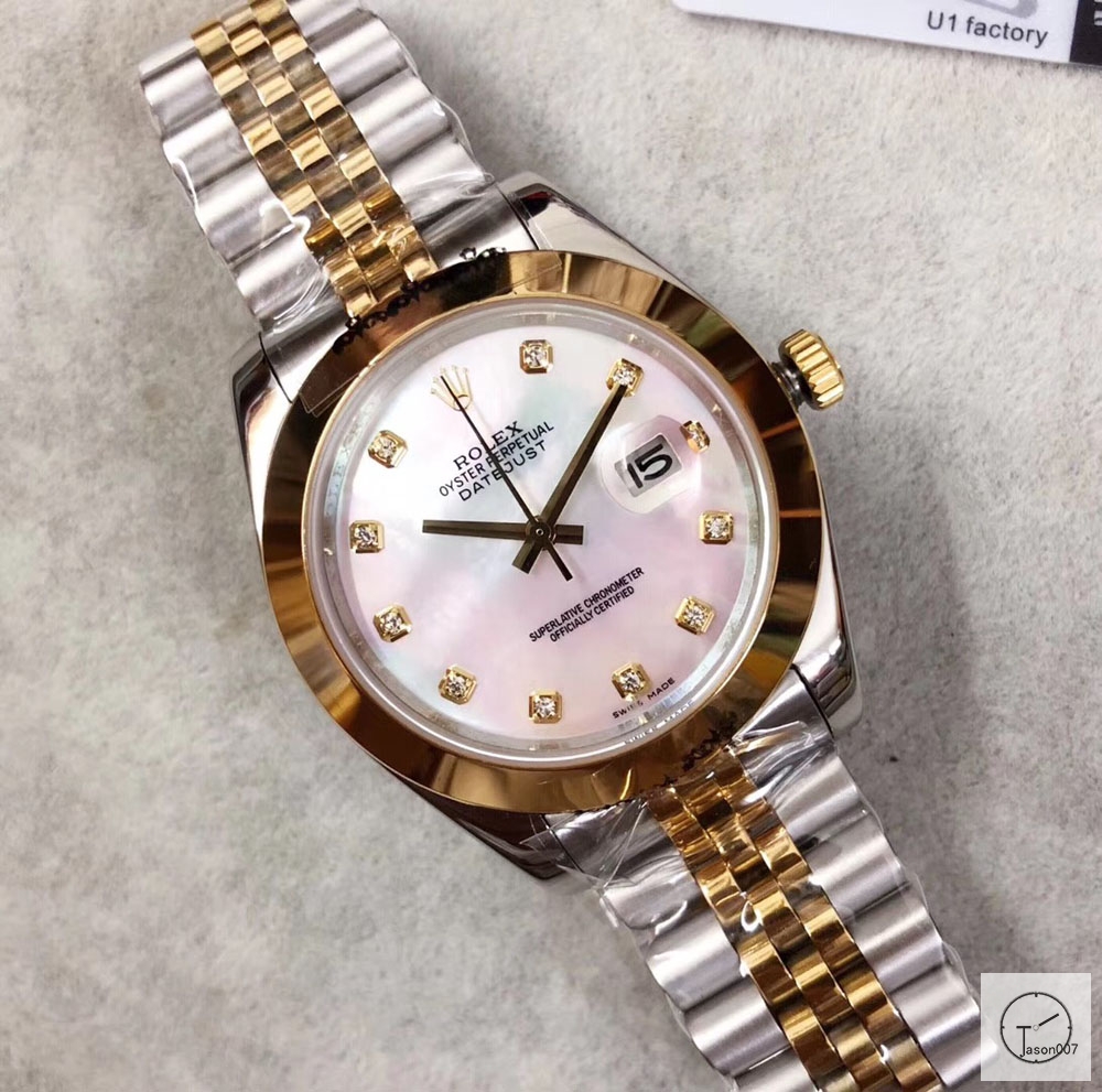 U1 Factory Rolex Oyster Perpetual Datejust 41MM Natul Shell Diamond Dial Automatic Stainless Steel Jubilee Bracelet Mens Watch AJLU217989756960