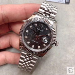 U1 Factory Rolex Oyster Perpetual Datejust 41MM Dark Rhodium Diamond Dial Automatic Stainless Steel Jubilee Bracelet Mens Watch AJLU21658975640