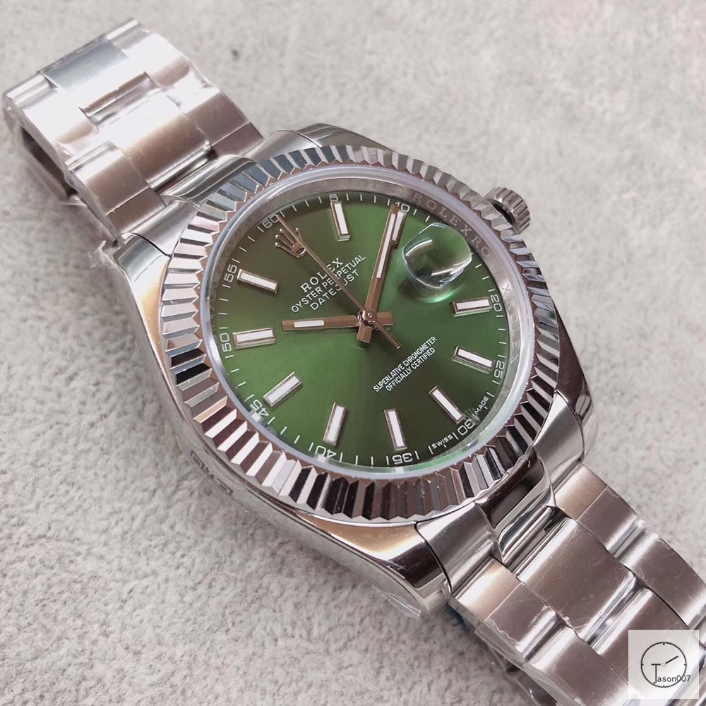 U1 Factory Rolex Oyster Perpetual Datejust 41MM Green Dial Automatic Stainless Steel Mens Watch AJL2169718975620