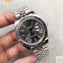 U1 Factory Rolex Oyster Perpetual Datejust 41MM Dark Rhodium Dial Automatic Stainless Steel Jubilee Bracelet Mens Watch AJL215489756940