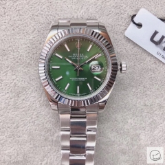 U1 Factory Rolex Oyster Perpetual Datejust 41MM Green Dial Automatic Stainless Steel Mens Watch AJL2169718975620