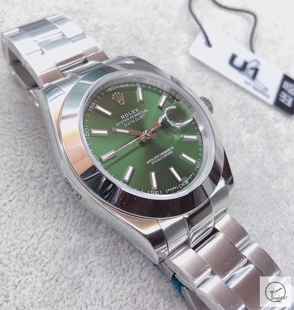U1 Factory Rolex Oyster Perpetual Datejust 41MM Green Dial Automatic Stainless Steel Mens Watch AJL214989756920