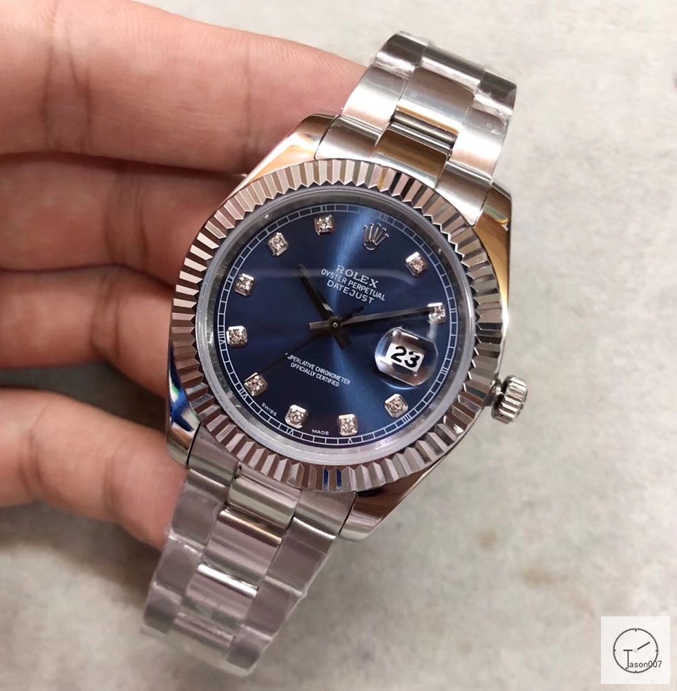 U1 Factory Rolex Oyster Perpetual Datejust 41MM Blue Diamond Dial Automatic Stainless Steel Mens Watch AJLU21578975620