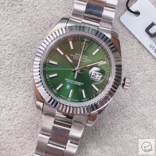 U1 Factory Rolex Oyster Perpetual Datejust 41MM Green Dial Automatic Stainless Steel Mens Watch AJL217289725620