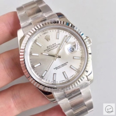 U1 Factory Rolex Oyster Perpetual Datejust 41MM Silver Dial Automatic Stainless Steel Mens Watch AJL215089756920