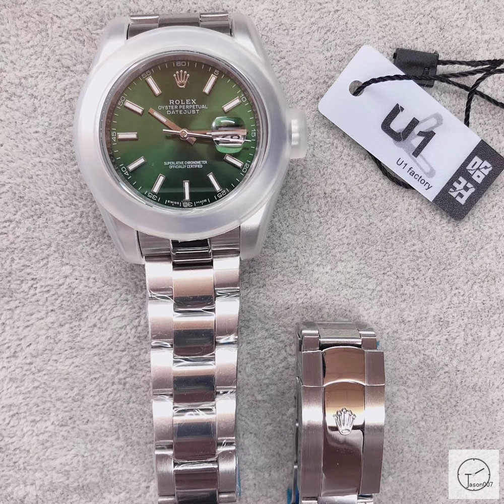 U1 Factory Rolex Oyster Perpetual Datejust 41MM Green Dial Automatic Stainless Steel Mens Watch AJL214989756920