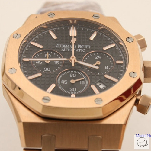 Audermars Piguet Royal Oak 41MM Quartz Chronograph Rose Gold Black Face Mens Watch AU3161987100