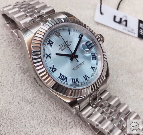 U1 Factory Rolex Oyster Perpetual Datejust 41MM Blue Roman Dial Automatic Stainless Steel Mens Watch AJL21718975640